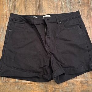 Universal Thread black cuffed denim shorts